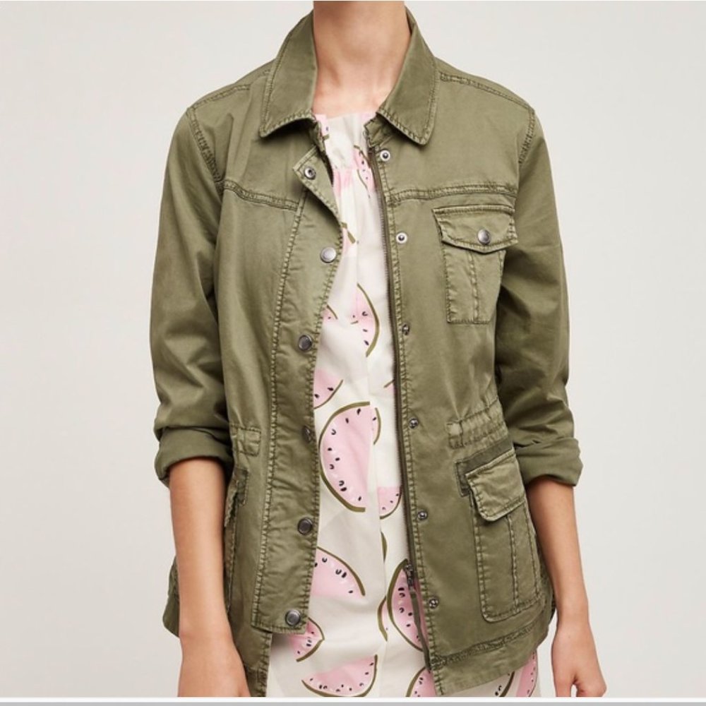 ❌ SOLD ❌ Anthropologie Marrakech Cargo Utility Military Jacket Green